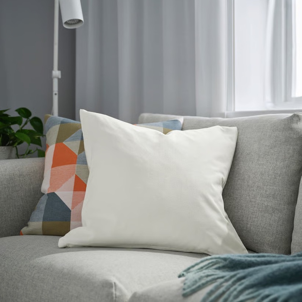 White Decorative Square Throw Pillow Covers